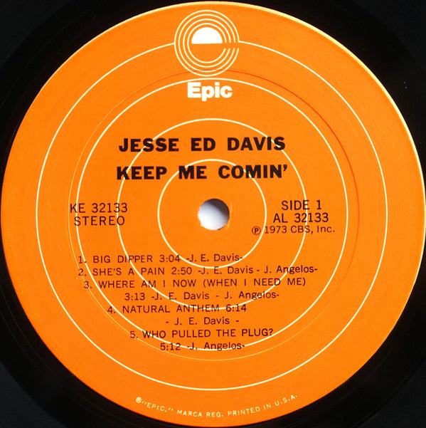 Jesse Ed Davis : Keep Me Comin' (LP, Album, San)