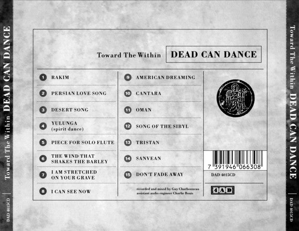 Dead Can Dance : Toward The Within (CD, Album)