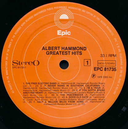 Albert Hammond : Greatest Hits (LP, Comp)