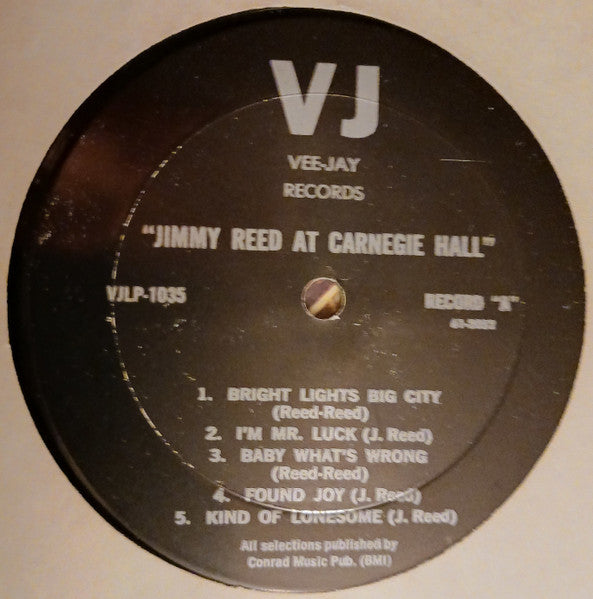 Jimmy Reed : Jimmy Reed At Carnegie Hall (LP, Album + LP, Comp + RE)