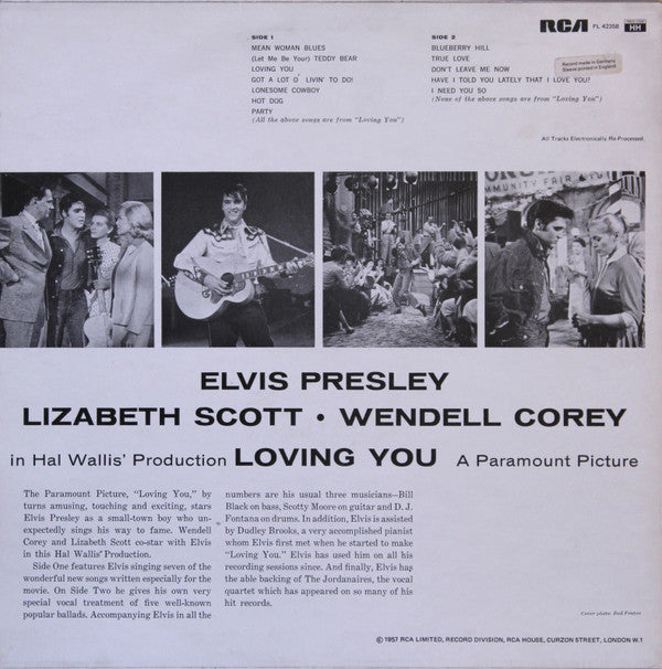 Elvis Presley : Loving You (LP, Album, RE, Ger)