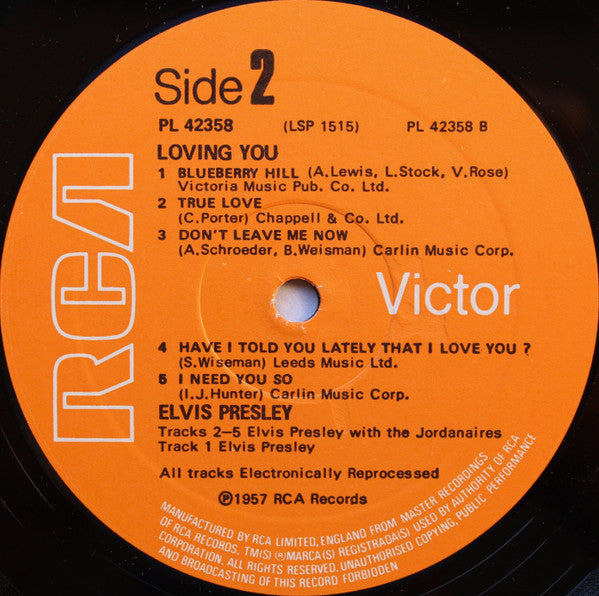 Elvis Presley : Loving You (LP, Album, RE, Ger)