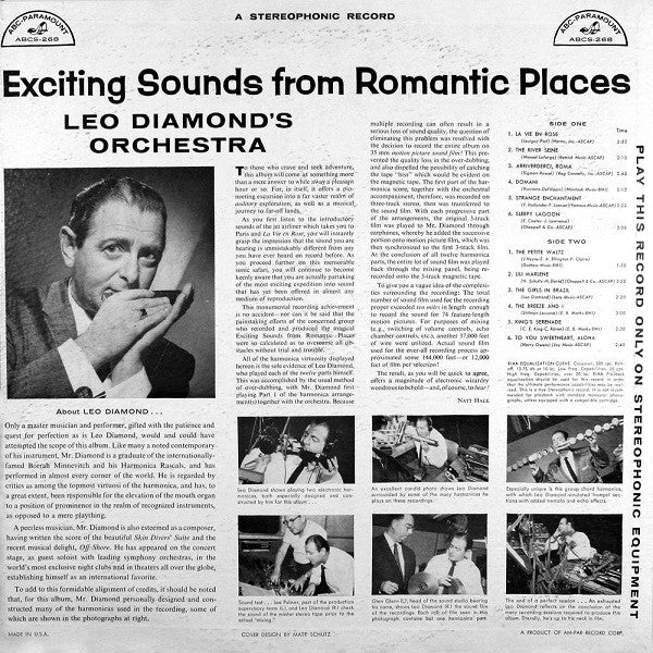 Leo Diamond And His Orchestra : Exciting Sounds From Romantic Places (LP, Album)