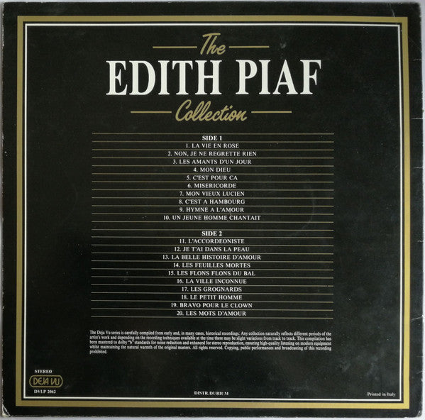 Edith Piaf : The Edith Piaf Collection - 20 Golden Greats (LP, Comp)