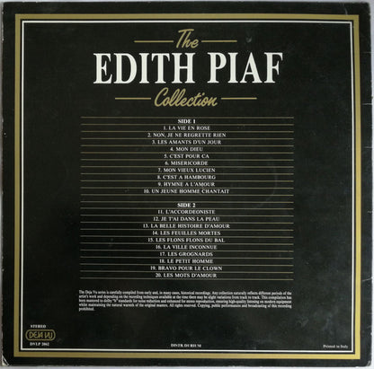 Edith Piaf : The Edith Piaf Collection - 20 Golden Greats (LP, Comp)