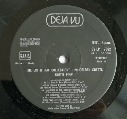Edith Piaf : The Edith Piaf Collection - 20 Golden Greats (LP, Comp)