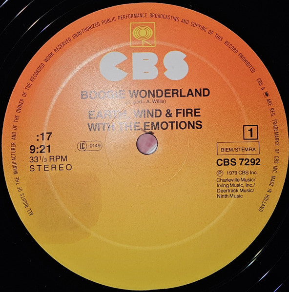 Earth, Wind & Fire : Boogie Wonderland (12", Maxi)