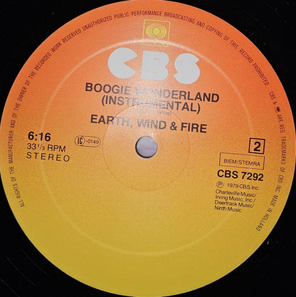 Earth, Wind & Fire : Boogie Wonderland (12", Maxi)