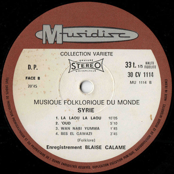 Various : Syrie (LP, Album)