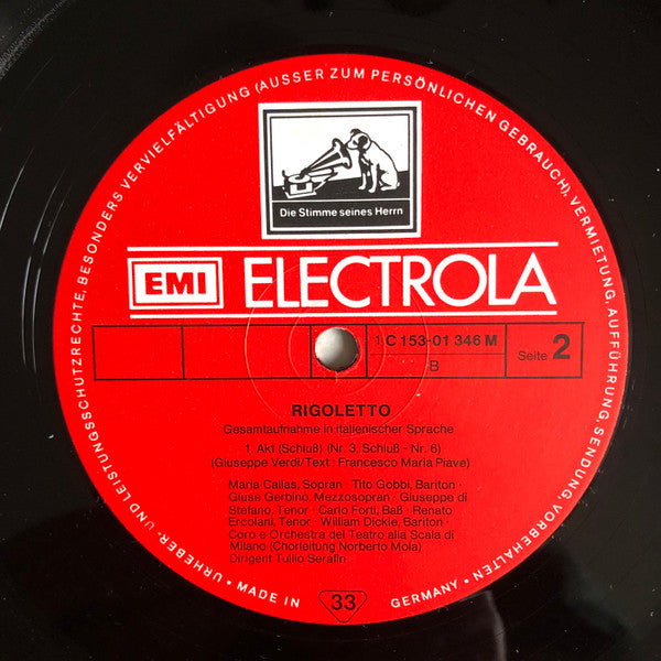 Giuseppe Verdi, Maria Callas · Giuseppe di Stefano, Tito Gobbi, Nicola Zaccaria · Tullio Serafin, Coro Del Teatro Alla Scala  E Orchestra Del Teatro Alla Scala : Rigoletto (2xLP + Box)