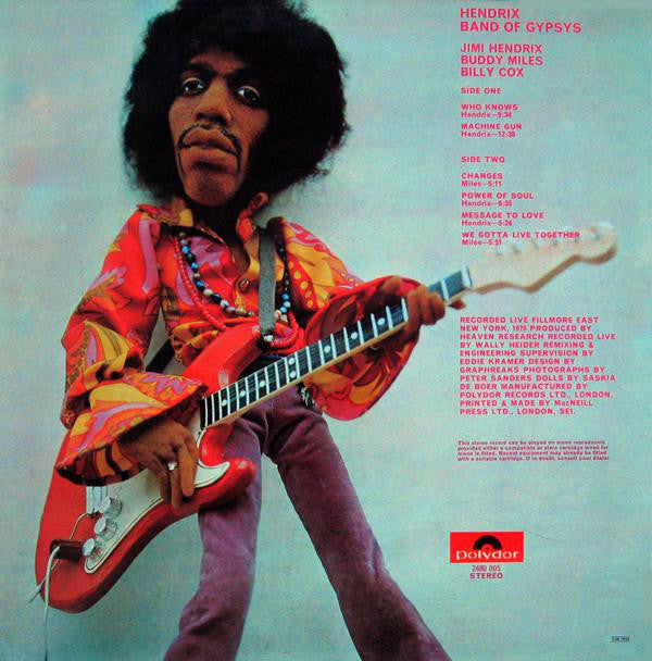 Jimi Hendrix : Band Of Gypsys (LP, Album)