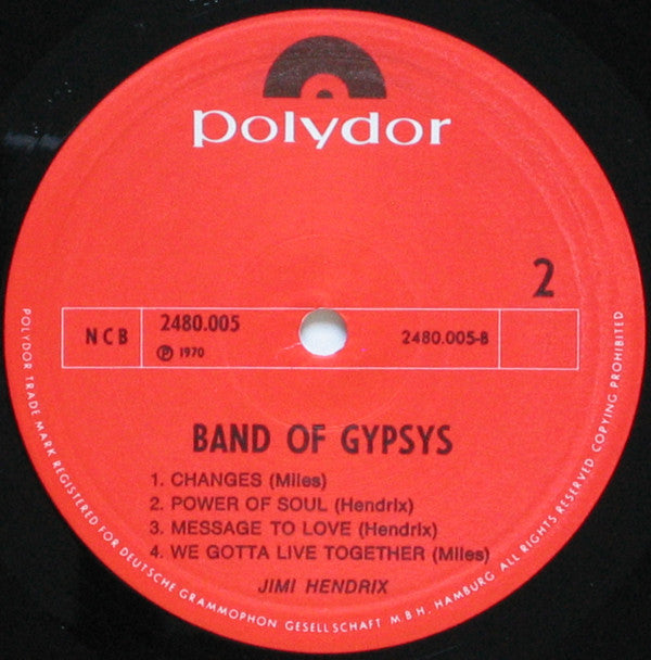 Jimi Hendrix : Band Of Gypsys (LP, Album)