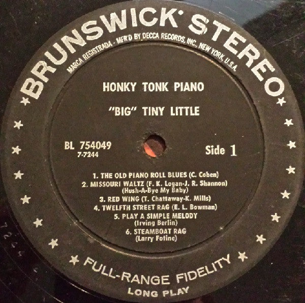 "Big" Tiny Little : Honky Tonk Piano (LP, Album)