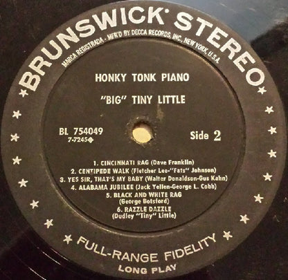 "Big" Tiny Little : Honky Tonk Piano (LP, Album)