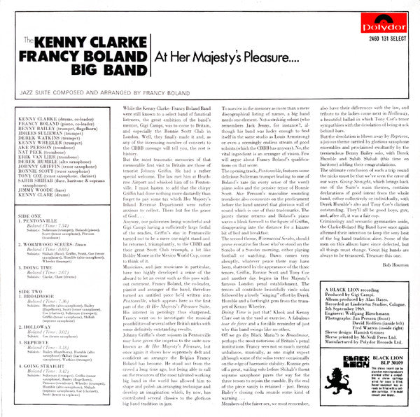 Clarke-Boland Big Band : At Her Majesty's Pleasure.... (LP, Album)