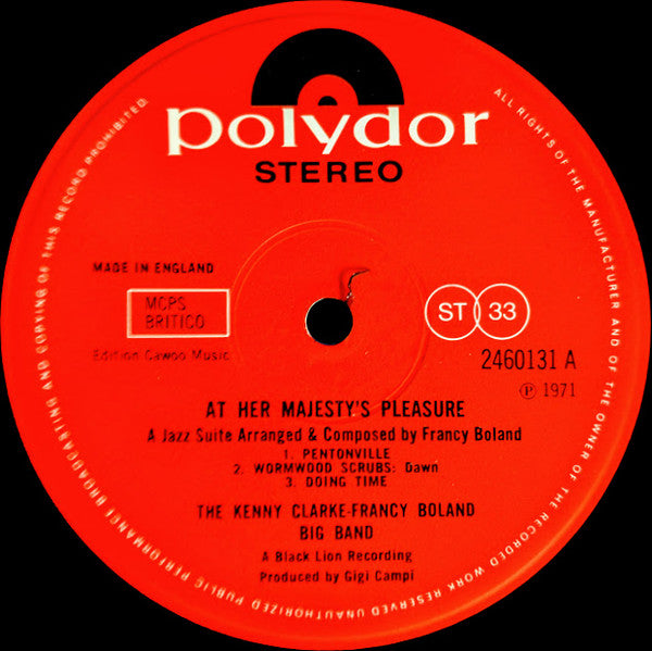 Clarke-Boland Big Band : At Her Majesty's Pleasure.... (LP, Album)