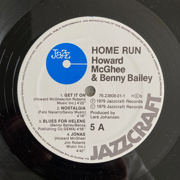 Howard McGhee & Benny Bailey : Home Run (LP, Album)