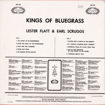 Flatt & Scruggs : Kings Of Bluegrass (LP, Comp, RE)