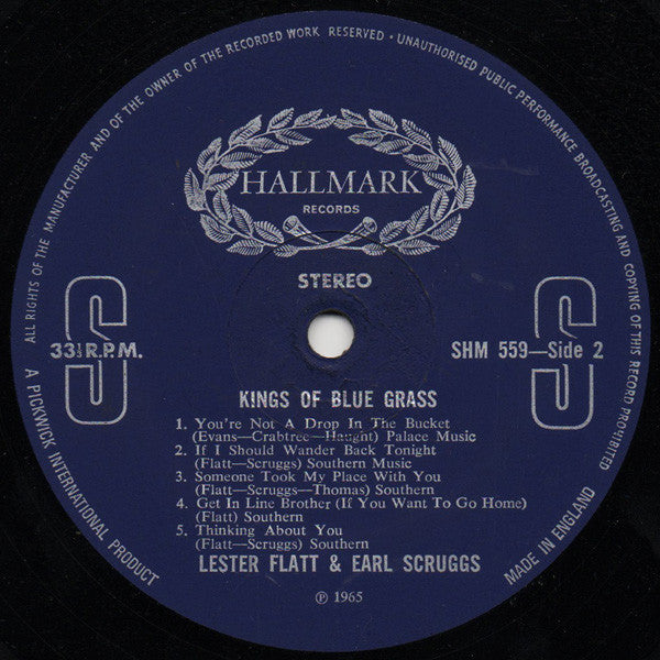 Flatt & Scruggs : Kings Of Bluegrass (LP, Comp, RE)