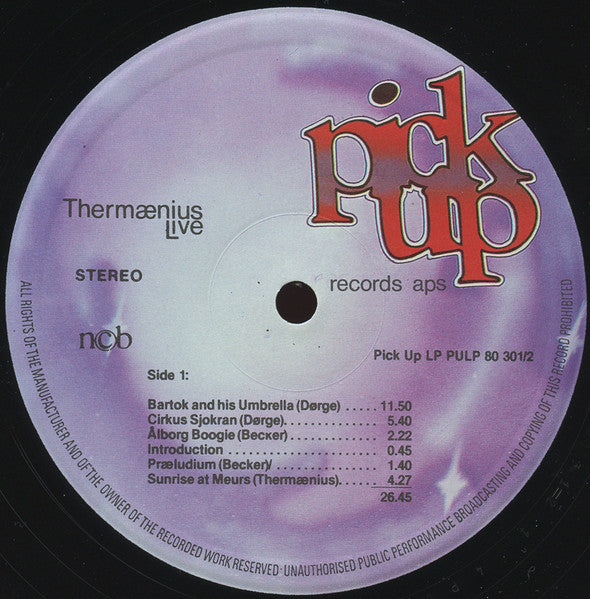 Thermænius : Thermænius Live Musikcaféen, May 28. 1979 (2xLP)