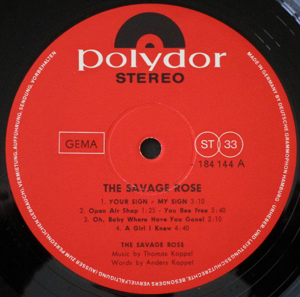 Savage Rose : The Savage Rose (LP, Album)