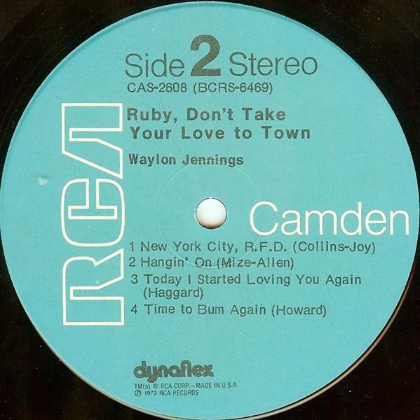 Waylon Jennings : Ruby, Don't Take Your Love To Town (LP, Album, Comp, Tur)