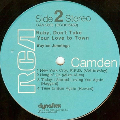 Waylon Jennings : Ruby, Don't Take Your Love To Town (LP, Album, Comp, Tur)