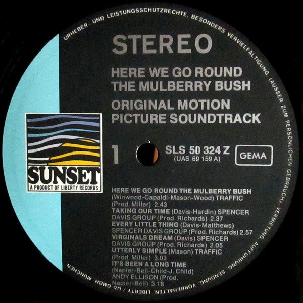 The Spencer Davis Group / Traffic : Here We Go Round The Mulberry Bush (Original Motion Soundtrack) (LP, Album, RE)