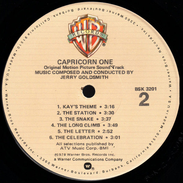 Jerry Goldsmith : Capricorn One: Original Motion Picture Sound Track (LP, Album)