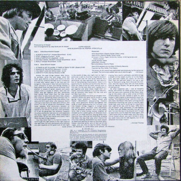 Mike Bloomfield / Al Kooper / Stephen Stills : Super Session (LP, Album, RE)