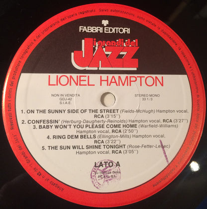 Lionel Hampton : Lionel Hampton (LP, Comp, Mono, RE)