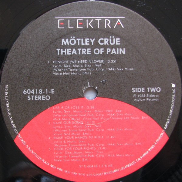 Mötley Crüe : Theatre Of Pain (LP, Album)