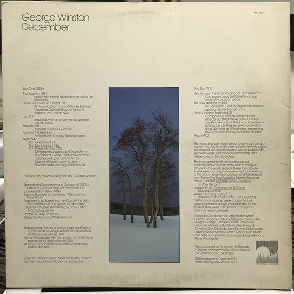 George Winston : December (LP, Album, RE)