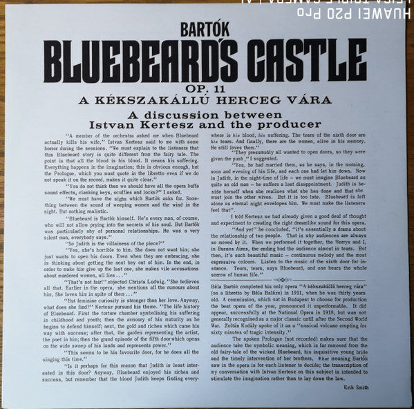 Béla Bartók, Christa Ludwig, Walter Berry, London Symphony Orchestra, István Kertész : Bluebeard's Castle (LP, Boo)