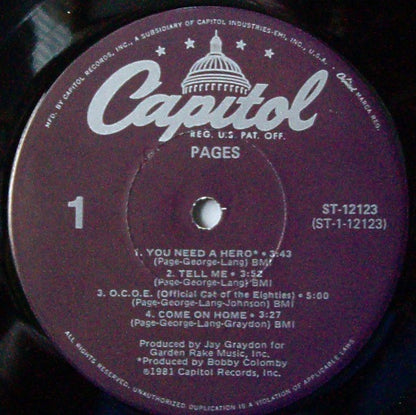 Pages (2) : Pages (LP, Album, Win)