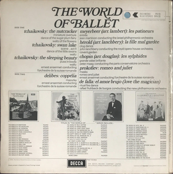 Various : The World Of Ballet (LP, Comp, Sil)