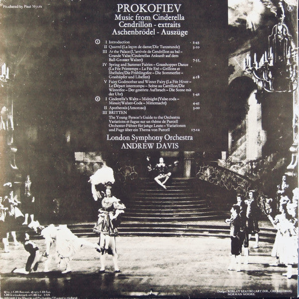 Sergei Prokofiev / Benjamin Britten – London Symphony Orchestra, Andrew Davis : Music From Cinderella = Cendrillon / The Young Persons' Guide To The Orchestra = Orchesterführer Für Junge Leute (LP, Album, Gat)