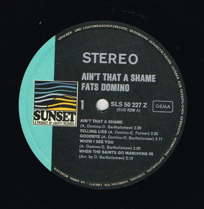 Fats Domino : Ain't That A Shame (LP, Comp, RE)