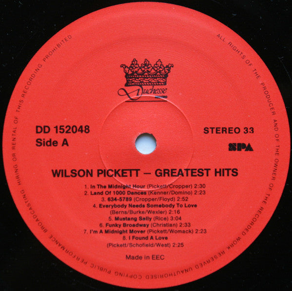 Wilson Pickett : Greatest Hits (LP, Comp)