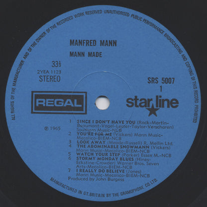 Manfred Mann : Mann Made (LP, Album, RE)