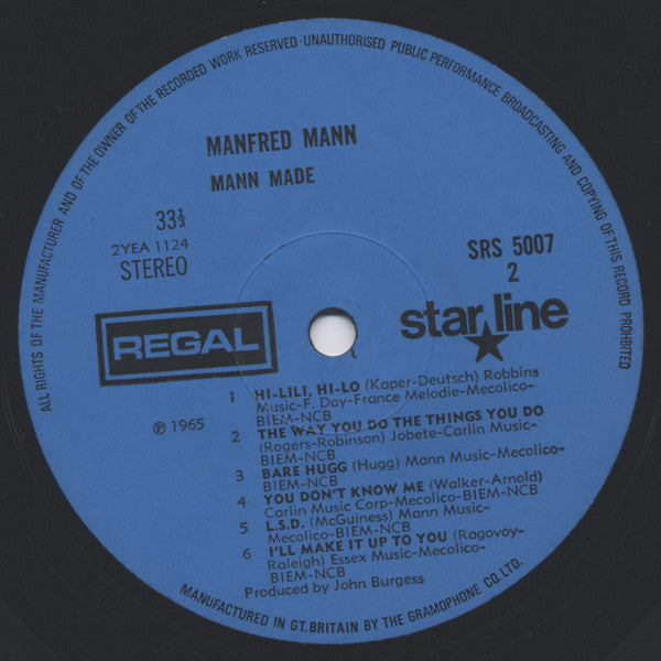 Manfred Mann : Mann Made (LP, Album, RE)