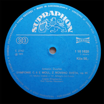 Antonín Dvořák, The Czech Philharmonic Orchestra, Václav Neumann : Symfonie Č.9 E Moll (Z Nového Světa  = Из Нового Света = Aus Der Neuen Welt = From The New World) (LP, Album, RE, RP)