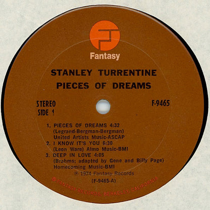 Stanley Turrentine : Pieces Of Dreams (LP, Album, Pit)