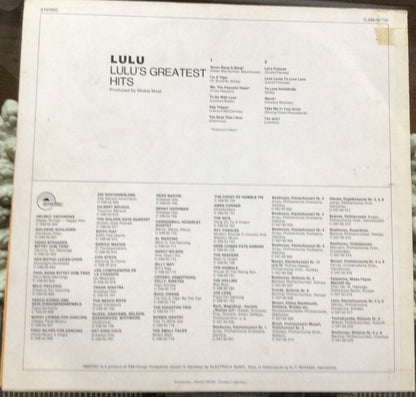 Lulu : Lulu's Greatest Hits (LP, Comp)