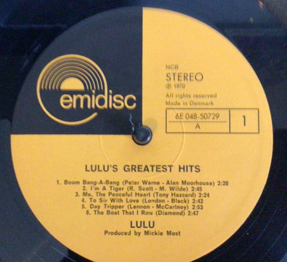 Lulu : Lulu's Greatest Hits (LP, Comp)