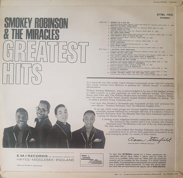 The Miracles : Greatest Hits (LP, Comp)