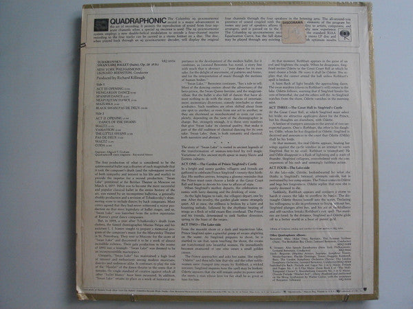 Pyotr Ilyich Tchaikovsky - New York Philharmonic, Leonard Bernstein : Swan Lake Ballet Suite (LP, Album, Quad)