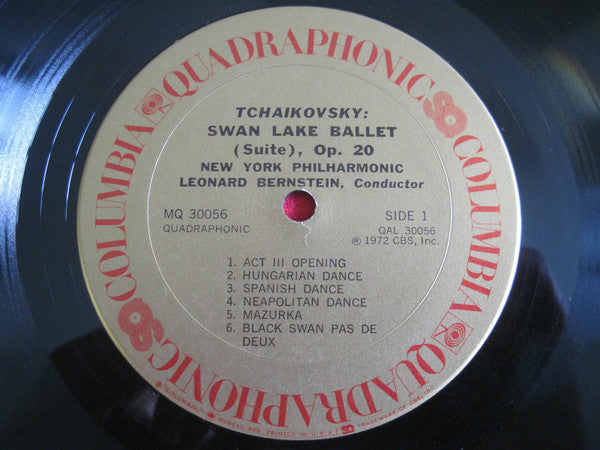Pyotr Ilyich Tchaikovsky - New York Philharmonic, Leonard Bernstein : Swan Lake Ballet Suite (LP, Album, Quad)