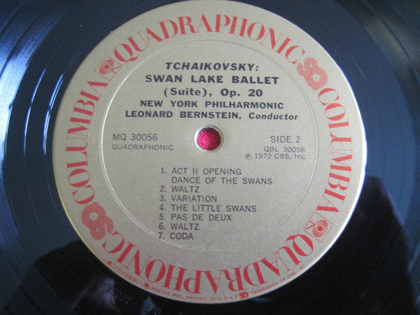 Pyotr Ilyich Tchaikovsky - New York Philharmonic, Leonard Bernstein : Swan Lake Ballet Suite (LP, Album, Quad)