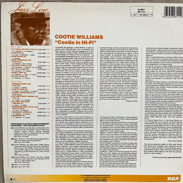 Cootie Williams : Cootie In Hi-Fi (LP, Album, Bla)